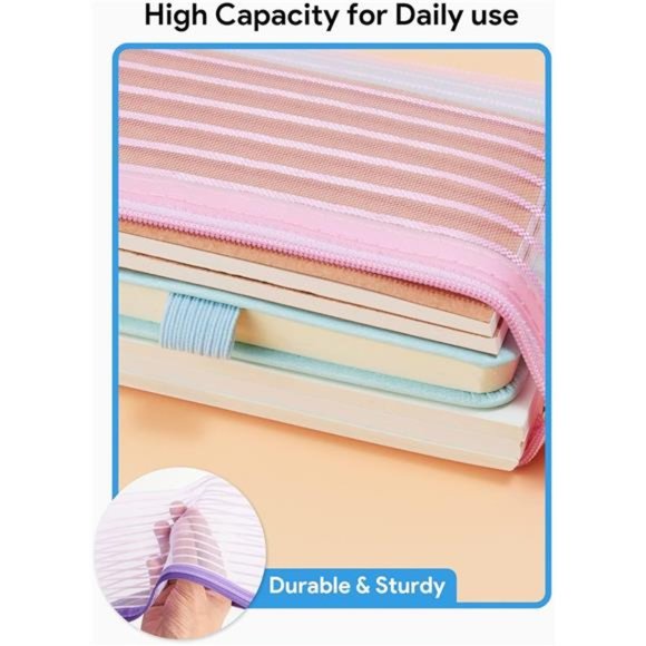 40 Pack 10 Colors Zipper Mesh Pouch, Storage Pouches Multipurpose Travel Bags - Picture 6 of 7